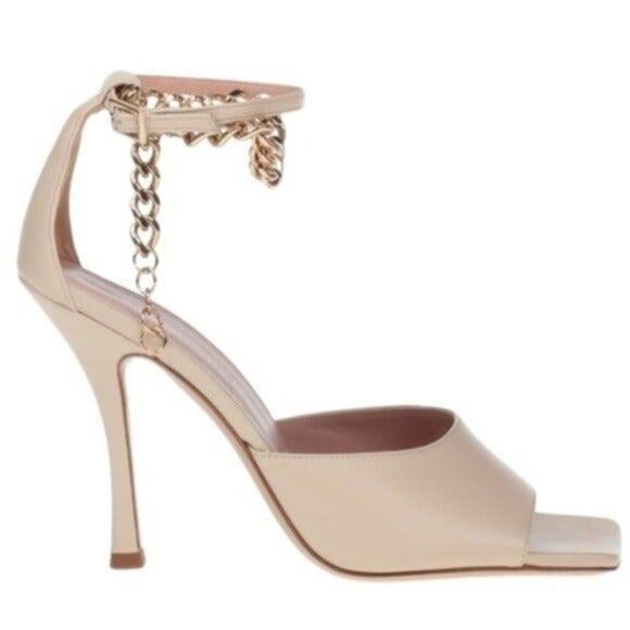 Ilio Smeraldo x Cher Bai Women's Chain High Heel Sandals Size 35 $560 - Picture 1 of 11